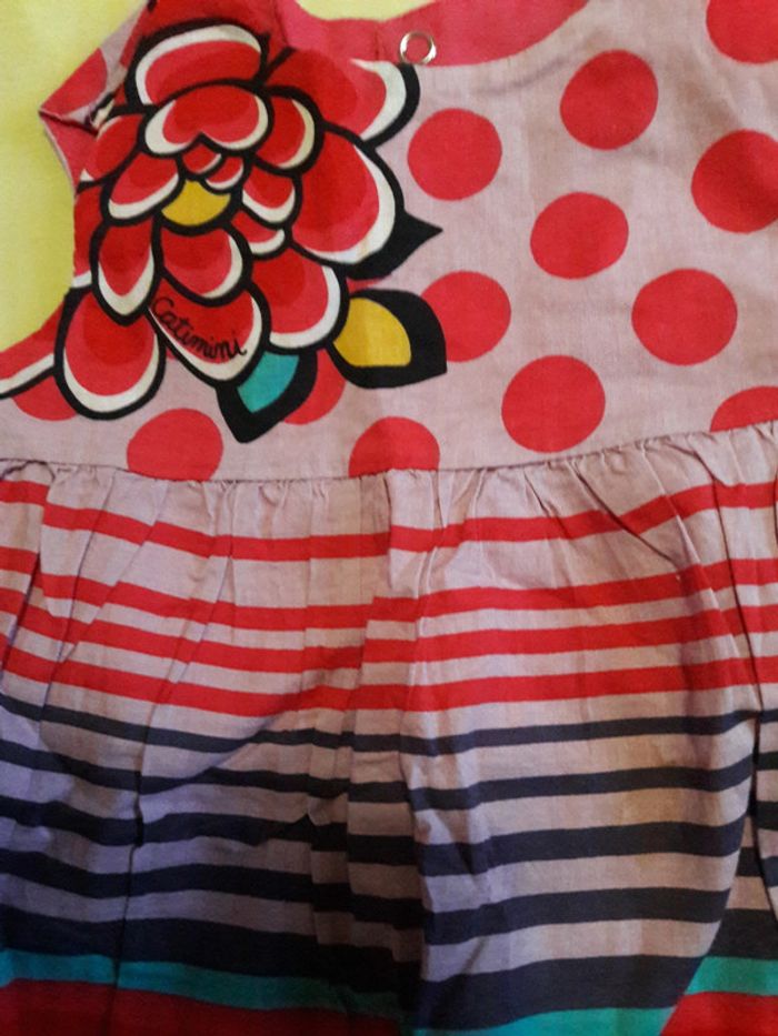 Robe graphique Catimini 6m neuve - photo numéro 2