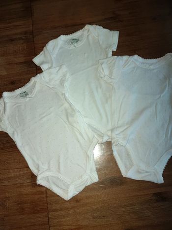 Lot de 3 bodies fille 6 mois