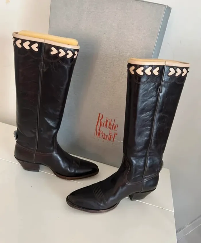 Rodolph menudier bottines bottes santiags en cuir pointure 38 - photo numéro 6