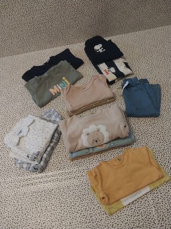 lot 15 pièces bébé 6 mois – collection 2024 – bodies, pyjamas, sweats, pantalons