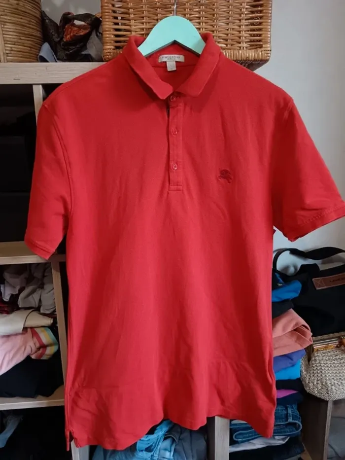 Polo Burberry Taille L orange - photo numéro 2