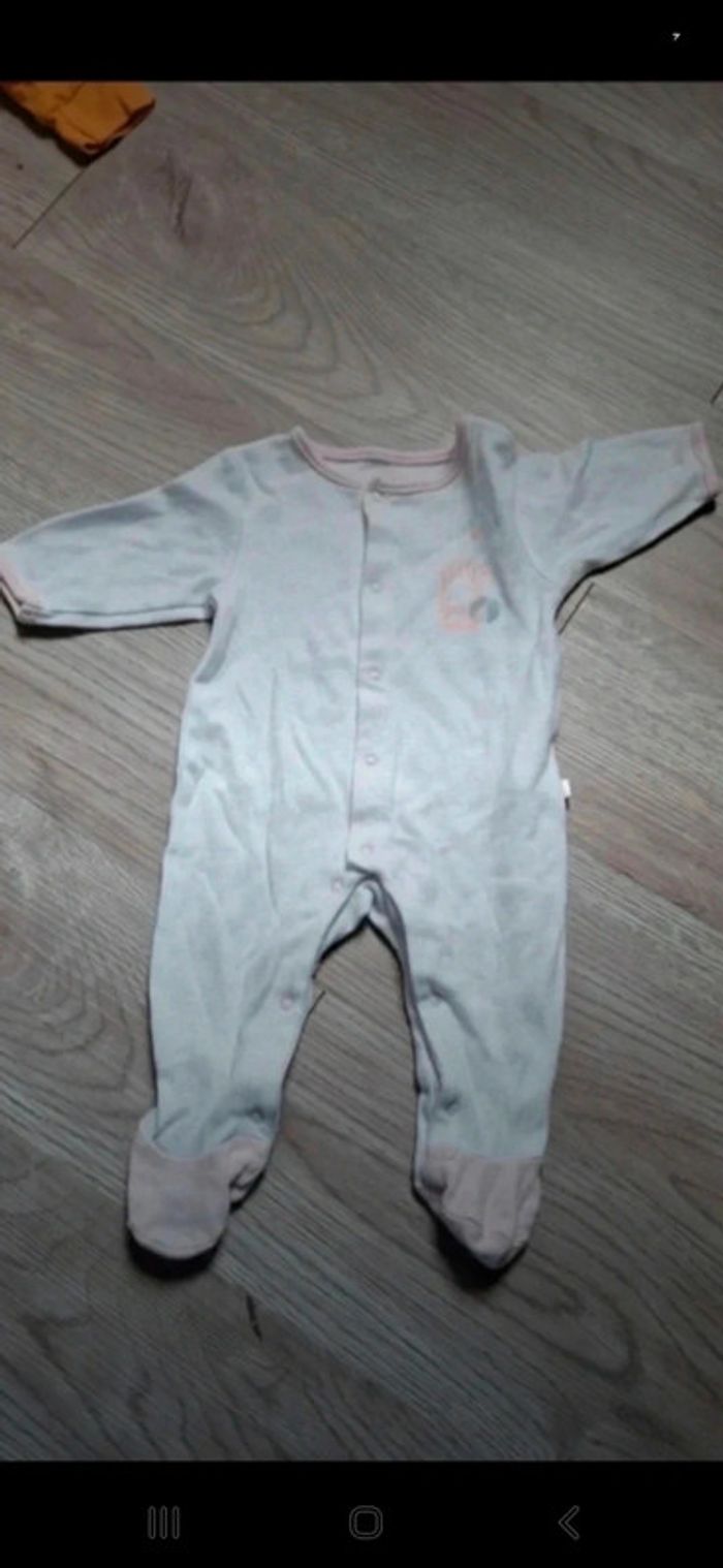 Pyjama fin Brioche 3mois 60cm ouverture devant 👻