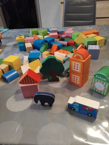 Jeu de cube en bois