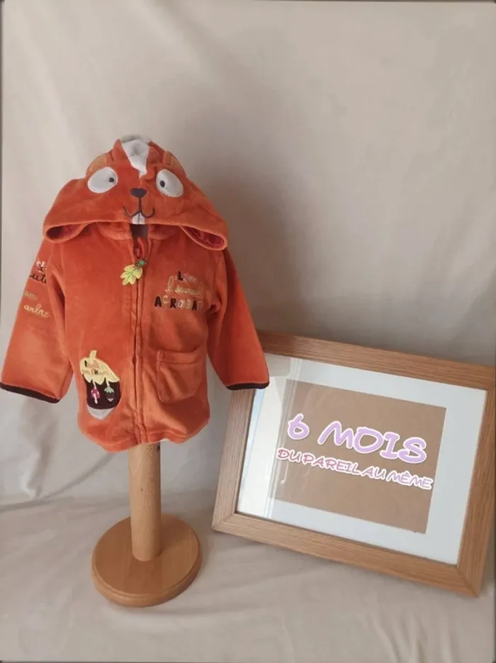 Gilet à capuche toucher velours Du Pareil au Même garçon 6 mois