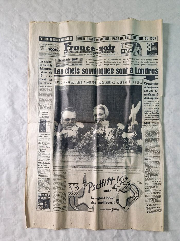 Ancien journal France-soir du 2 novembre 1955 - photo numéro 4