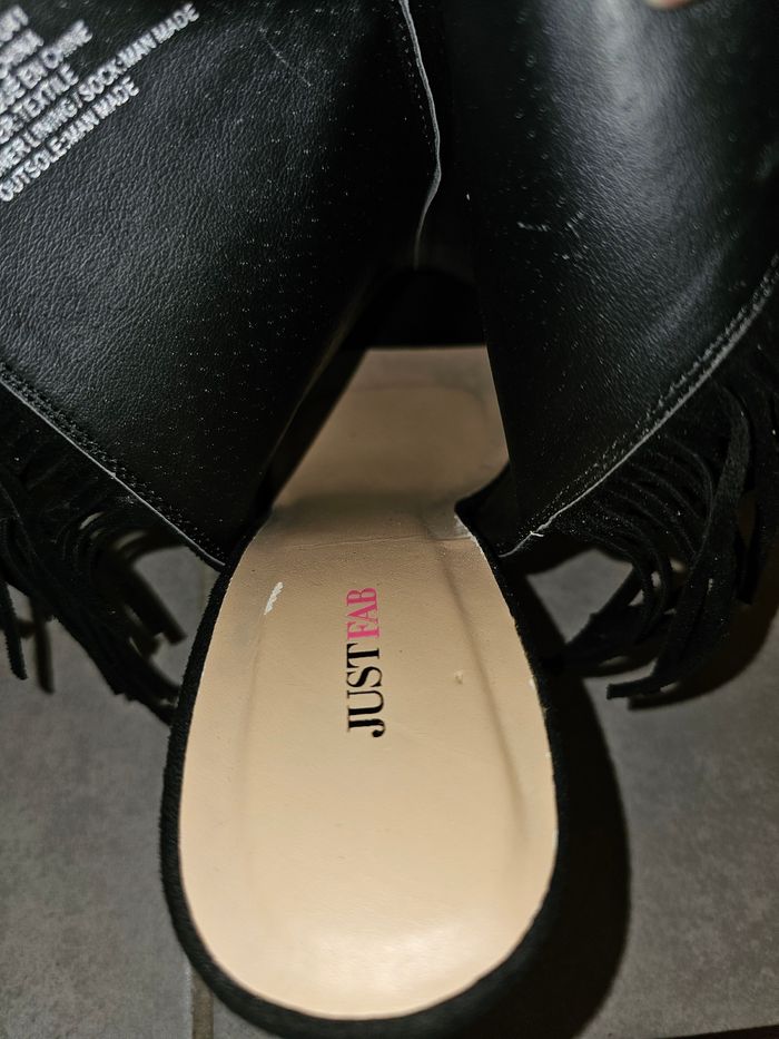 👢 Bottines à talons JustFab – avec frange, talons 12 cm – Taille 41 - photo numéro 4