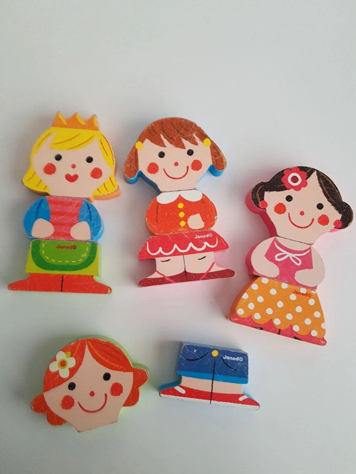 Funny magnets princesse et Puzzle dolls en bois Janod - photo numéro 10