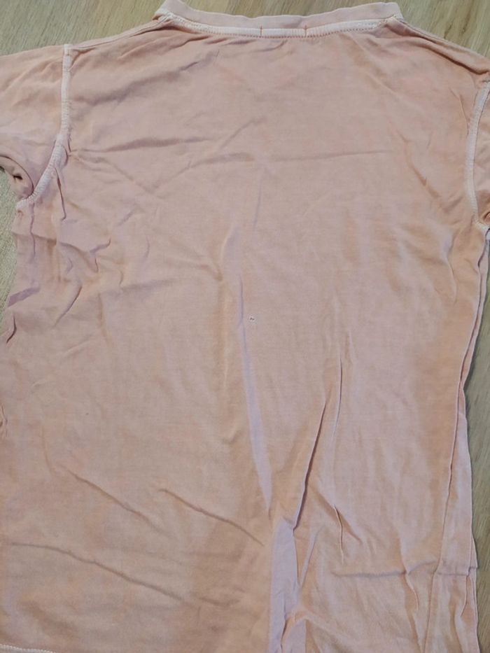 T-shirt 8 ans DPAM orange tête de mort - photo numéro 4