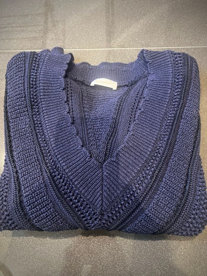 Pull Kookaï bleu marine, taille 38/M Maille épaisse - photo numéro 4