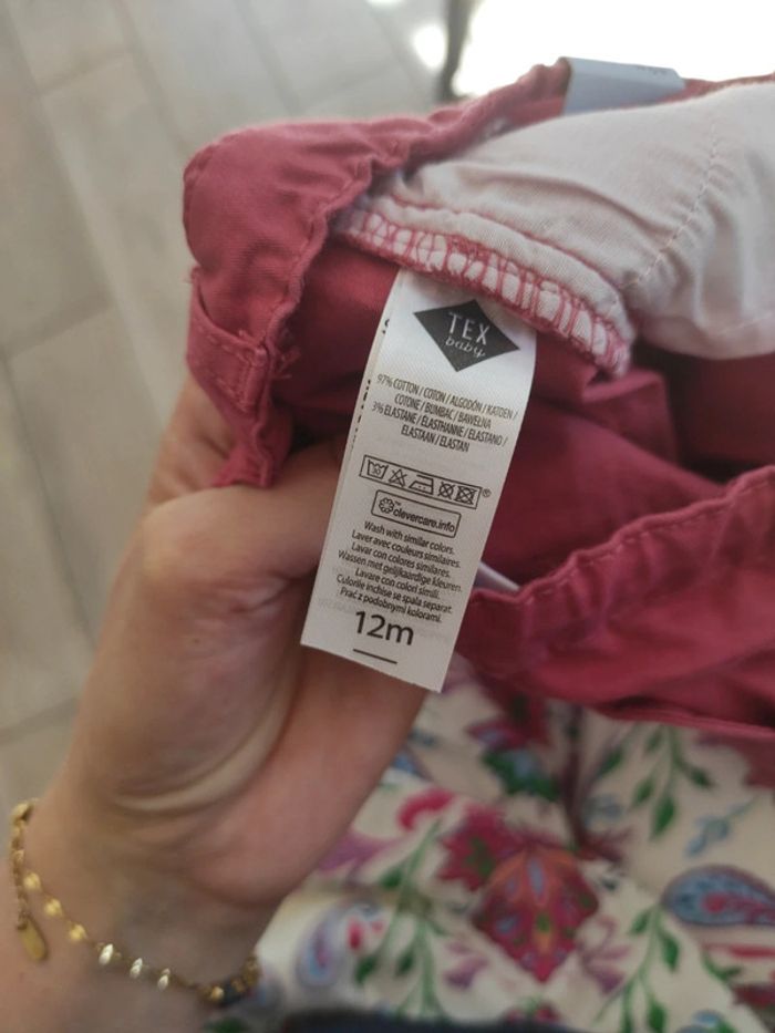 Ensemble pantalon et blouse, bordeaux. 12 mois. Neuf - photo numéro 10