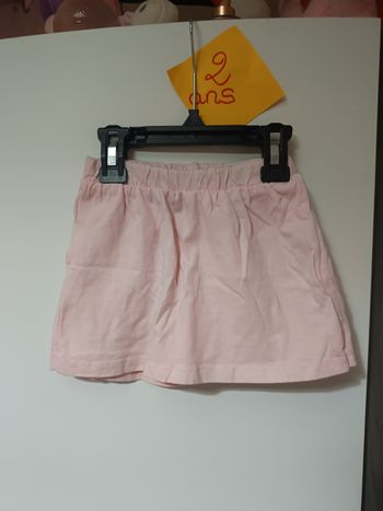 Jupe short rose clair 2 ans 