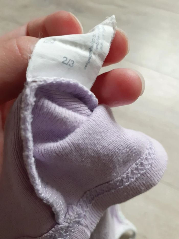 Chemisette à bretelles, mauve clair, taille 2/3 ans - photo numéro 2