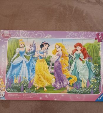 Puzzle cadre 15 pièces disney princesse de ravensburger