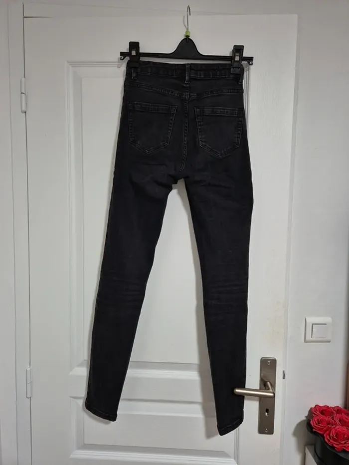 jean noa noir taille haute skinny mango - photo numéro 6