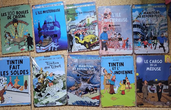 Plaque alu 20 cm x 30 cm de Tintin - photo numéro 4