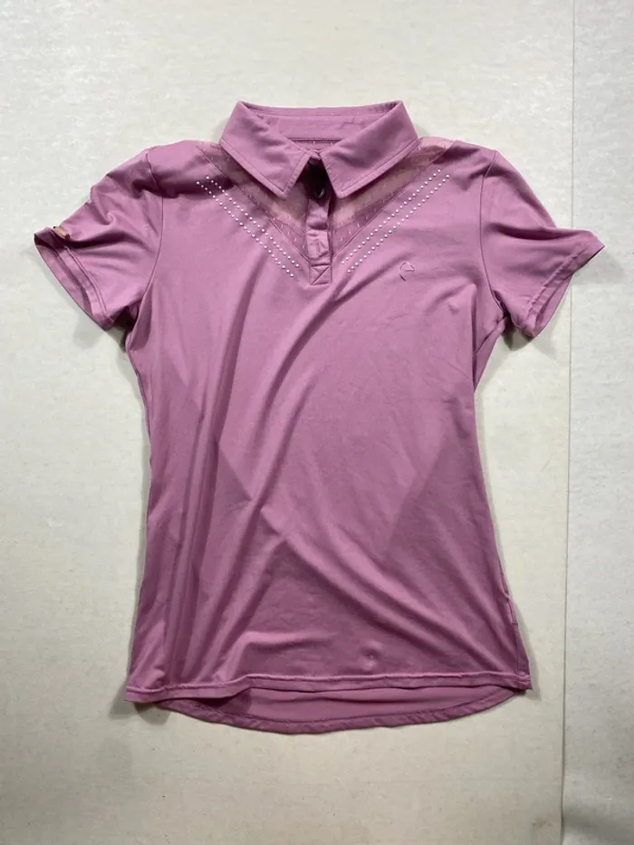 Polo EquiThème rose – Taille XS – Très bon état