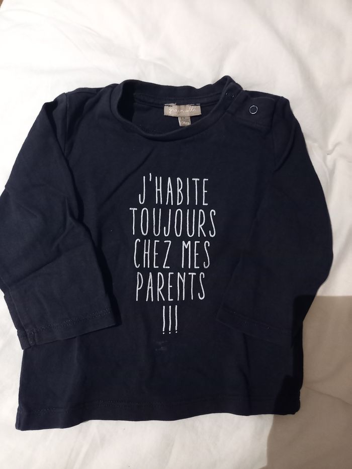 Tee-shirt manches longues en 12 mois