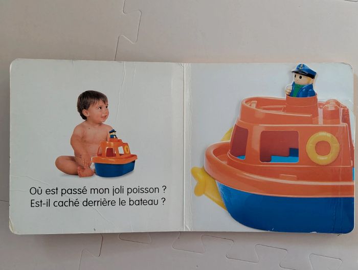 Lot 2 livres bébé sensoriels – C’est l’heure du jeu et du bain – avec textures et volets - photo numéro 8