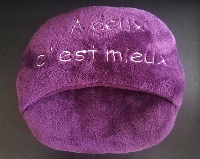 chaussons violet et gris - photo numéro 2
