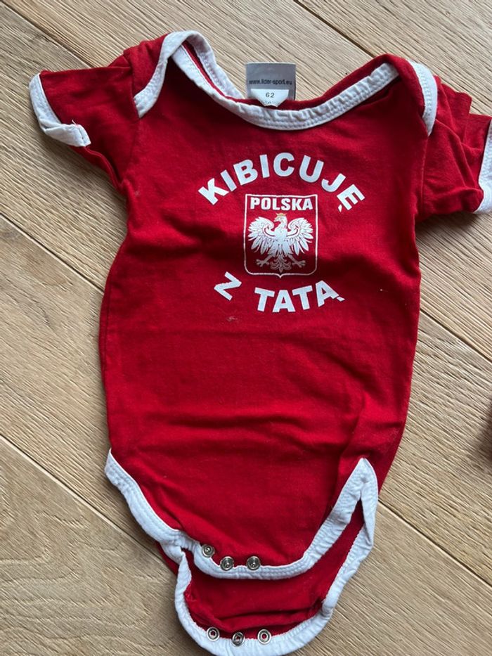 Lot de 2 bodies garçon 3 mois cars / kibicuje z tatą bon état - photo numéro 3