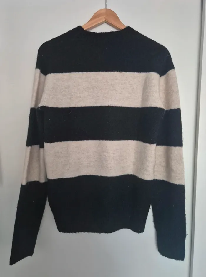 Pull à rayures noir et beige - Kiabi - photo numéro 4
