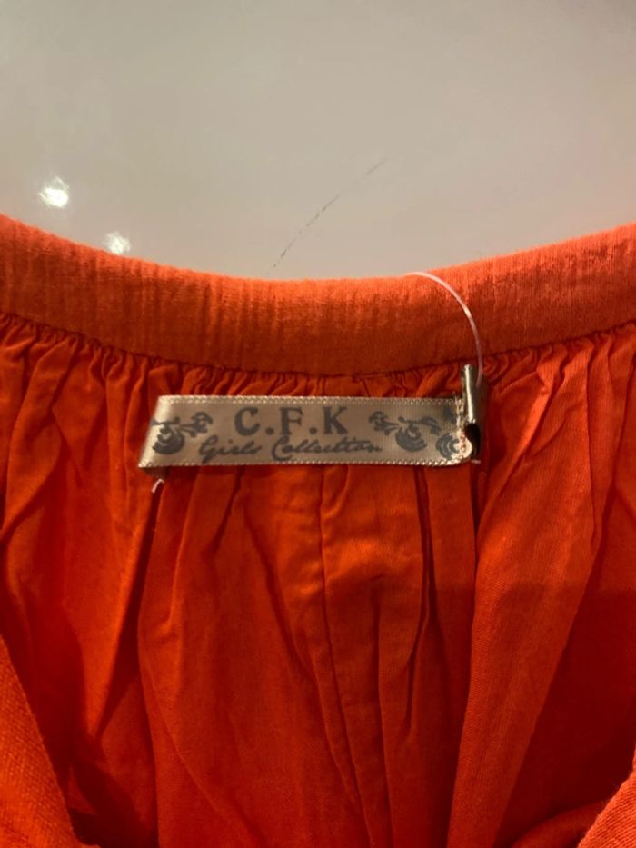 Robe orange a bretelle - photo numéro 2