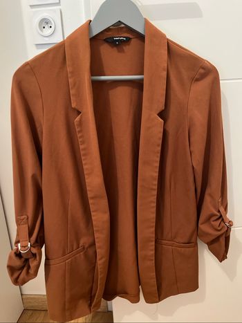 Blazer manches 3/4 marron