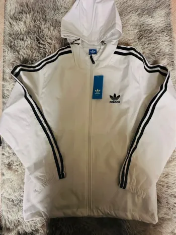 Veste coupe-vent Adidas Originals blanche – Taille XL – Neuve avec étiquette