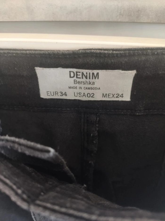 Bershka short en jean noir 34 - photo numéro 4