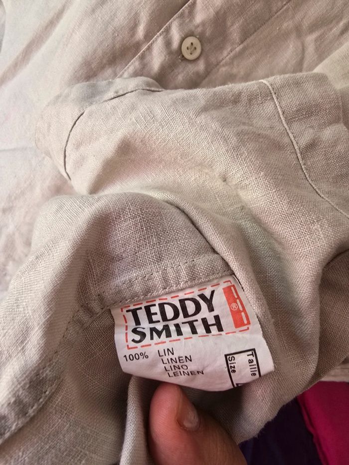 Chemise teddy Smith 100Lin taille L - photo numéro 6