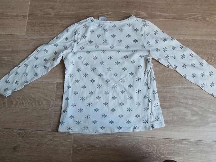 Tee-shirt blanc motifs flocons taille 6 ans la redoute - photo numéro 4