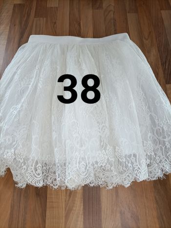 Magnifique jupe blanche dentelle 38 Naf Naf 