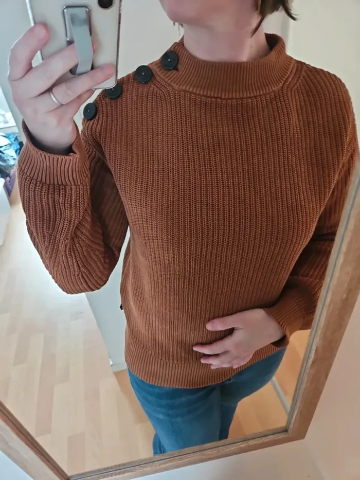Pull caramel M Petit bateau