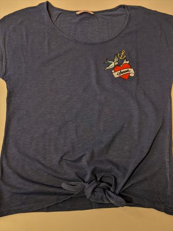 Tee shirt bleu foncé Camaieu 38