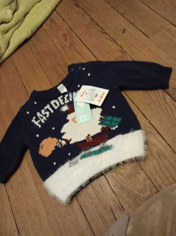 Pull 3 mois père Noël