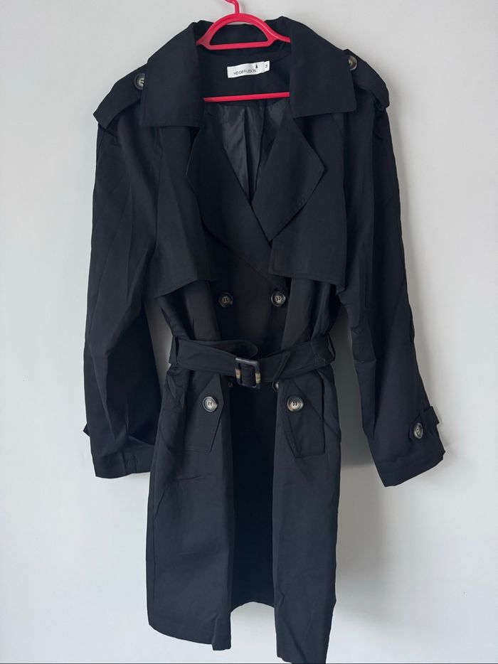 🧥 trench noir - femme - taille M - HD diffusion - neuf sans étiquette