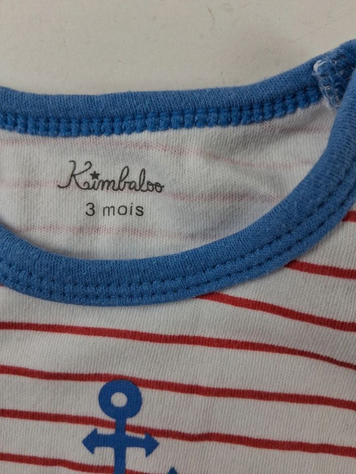 Lot 2 de boddies d'été kimbaloo taille 3 mois - photo numéro 2