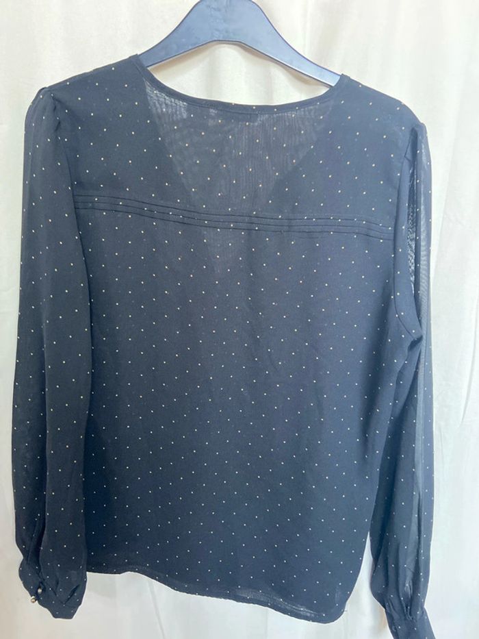 Blouse noire à pois - photo numéro 3