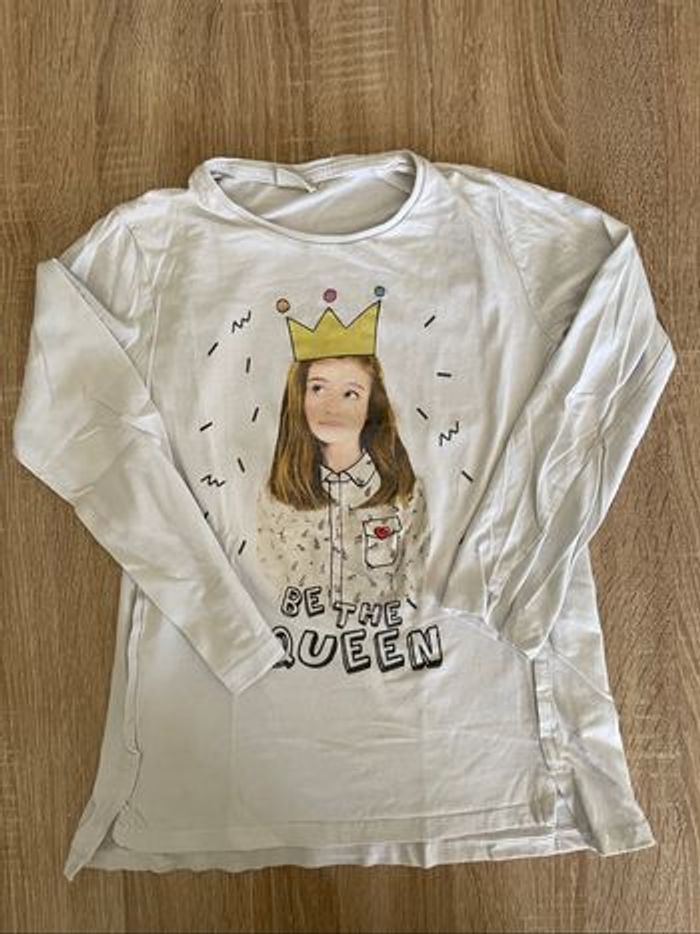 Lot vêtements fille 10 ans jeans pantalon et haut manche longue - photo numéro 3