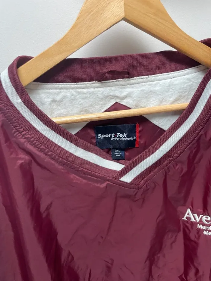 Vintage Workwear Nylon Pullover Burgundy 3XL Mens - photo numéro 8