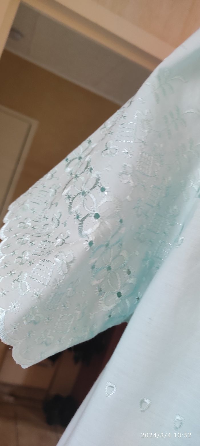 Chemise de nuit dentelle fait main ✋T. 54 - photo numéro 6