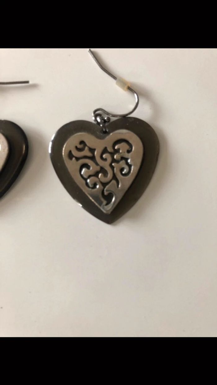Boucles d’oreilles cœur - photo numéro 3