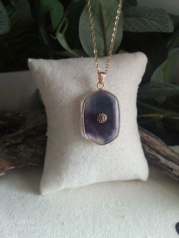 Collier fluorite pierre naturelle