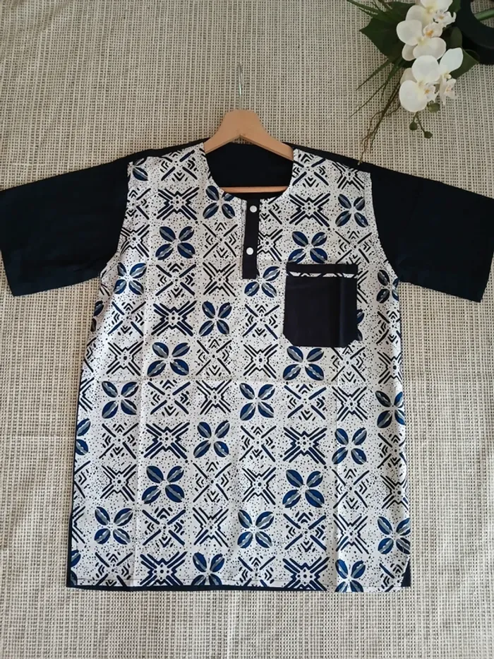 Chemise à motifs Manches courte pour homme Neuve Taille M🌿💝 - photo numéro 5