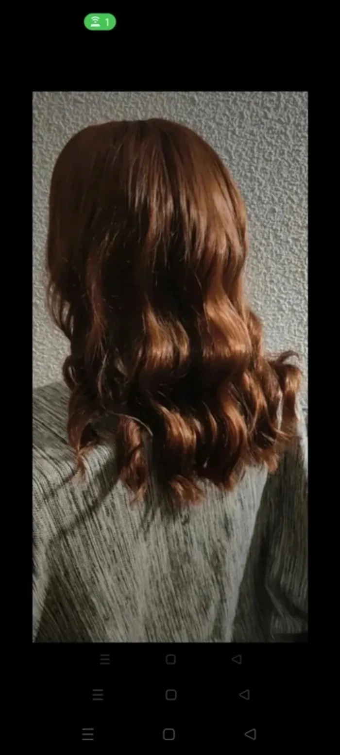 💯 Soldes 💯 Perruque Naturelle Châtain Soyeux Luxe - photo numéro 15