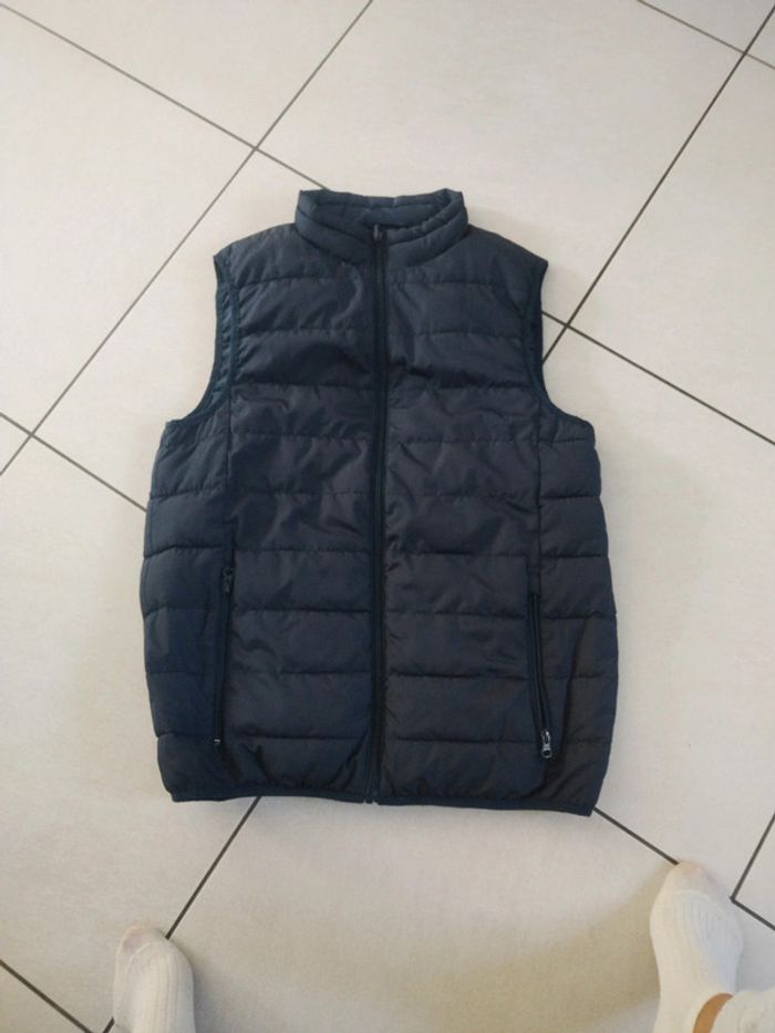 Veste sans manche bleu marine réversible taille S