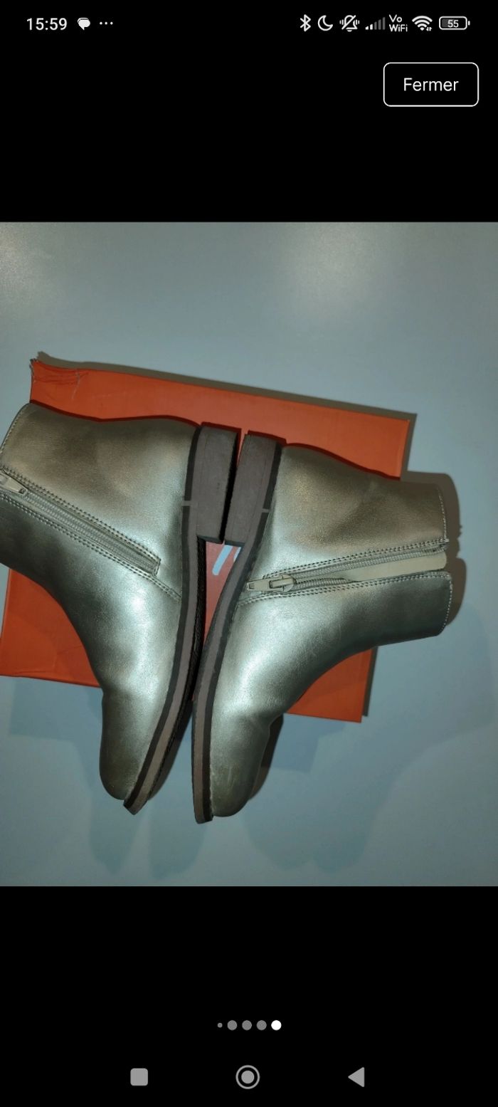 Bottines dorées 35 - photo numéro 7