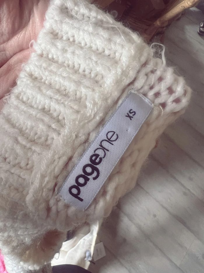 Pull crème et multicolore maille rayures taille xs - photo numéro 6