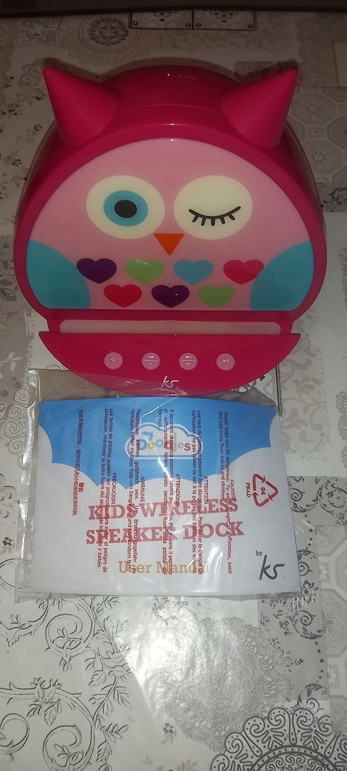 My Doodles pour Dock haut- Parleur sans fil Bluetooth + prise Jack 3.5mm pour Smartphone-Tablettes- Chouette . - photo numéro 4