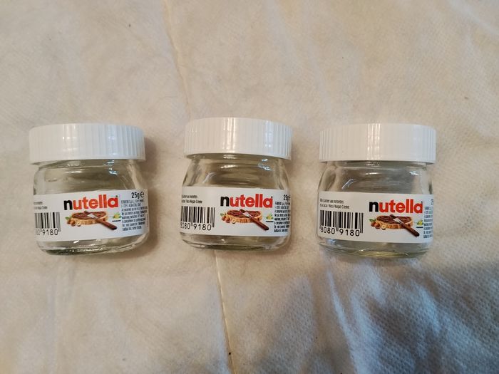 3 mini pots Nutella vides